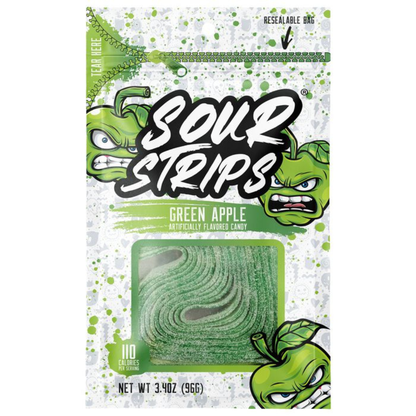 Sour Strips Green Apple - 3.4oz
