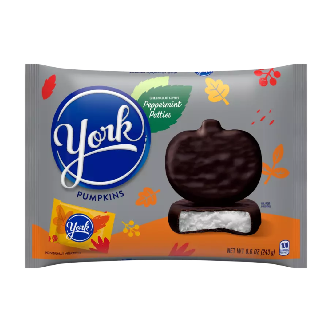 York Fall Harvest Dark Chocolate Peppermint Pattie Pumpkins - 8.6oz