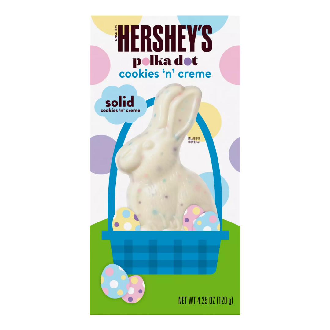 Hershey's Polka Dot Cookies 'n Creme Solid Easter Bunny - 4.25oz