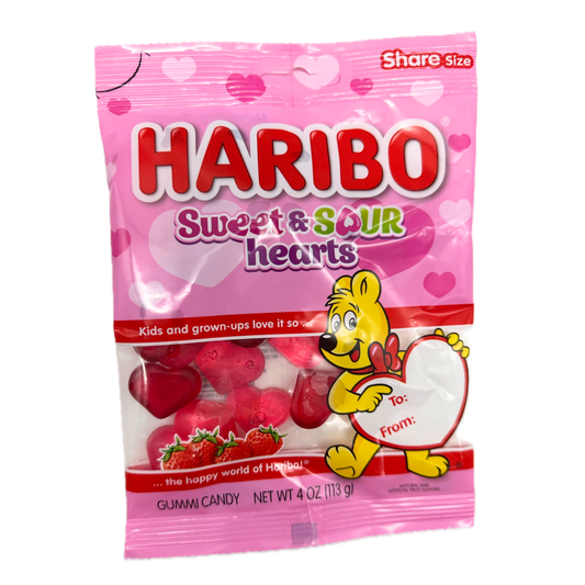 Haribo Sweet & Sour Hearts - 4oz