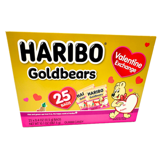 Haribo Gold Bears Valentines Exchange Packs - 0.4oz / 25ct