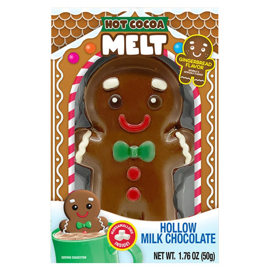 Gingerbread Man Hot Cocoa Melting Chocolate Bomb - 2.1oz