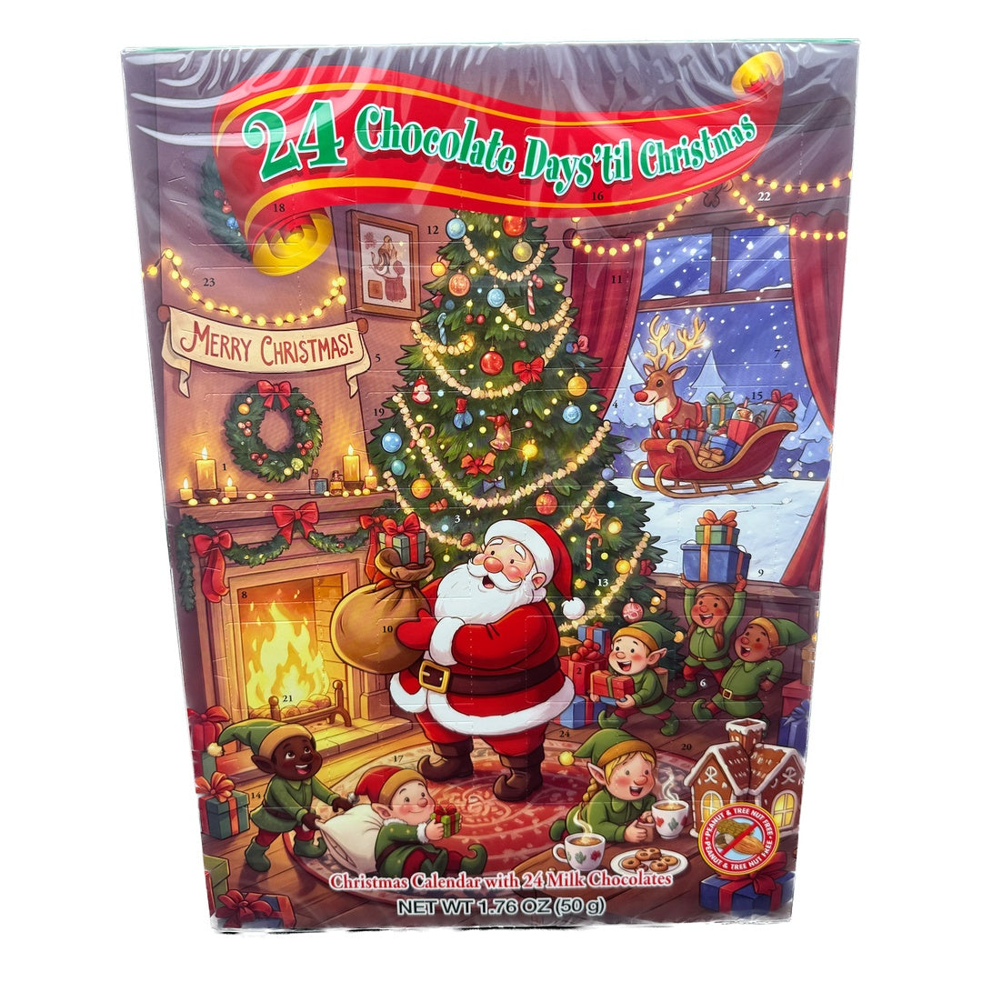 24 Days 'Til Christmas Milk Chocolate Advent Calendar - 1.76oz