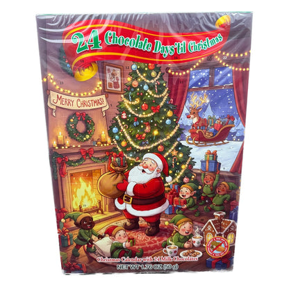 24 Days 'Til Christmas Milk Chocolate Advent Calendar - 1.76oz