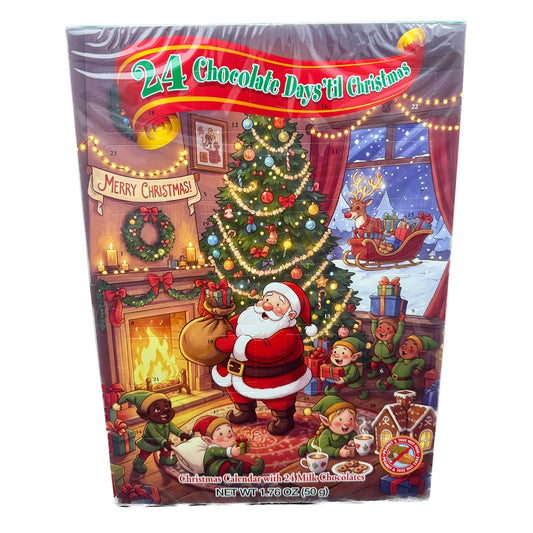24 Days 'Til Christmas Milk Chocolate Advent Calendar - 1.76oz