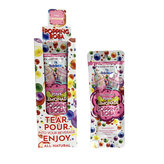BOBAVIDA Pink Lemonade Popping Boba - 3oz / 10ct