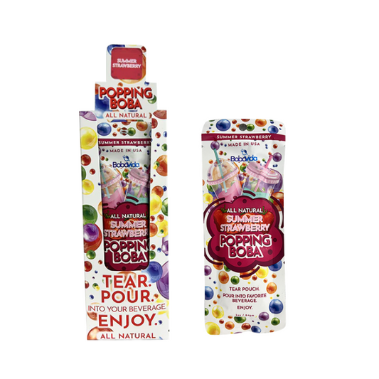 BOBAVIDA Strawberry Popping Boba - 3oz / 10ct