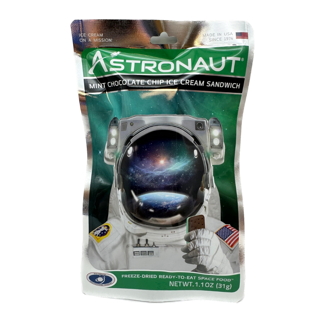 Astronaut Freeze Dried Mint Chocolate Chip Ice Cream Sandwich