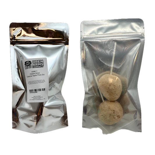 Freeze Dried Caramel Apple Lollipops - 2pc