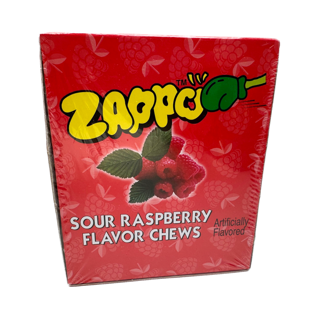 Single Candy Zapoo Zappo Sour Raspberry Chews - 30ct – Blair Candy Company