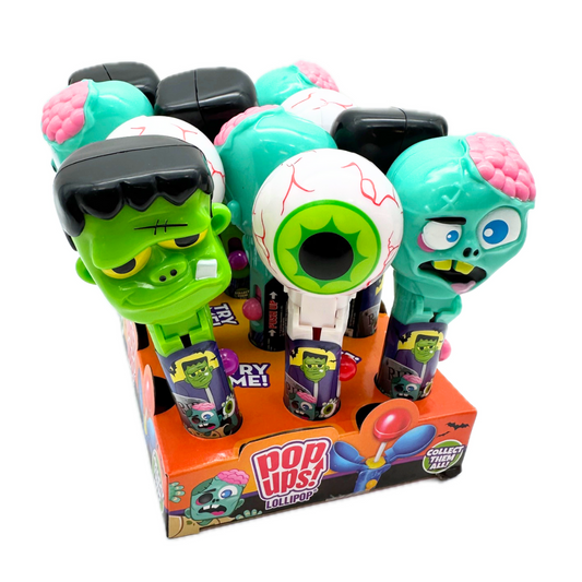 Pop Ups! Halloween Monster Mix Lollipops - 12ct