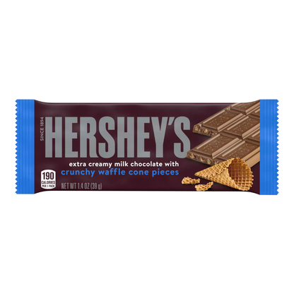 HERSHEY'S Milk Chocolate with Crunchy Waffle Cone Pieces - 1.4oz / 36ct