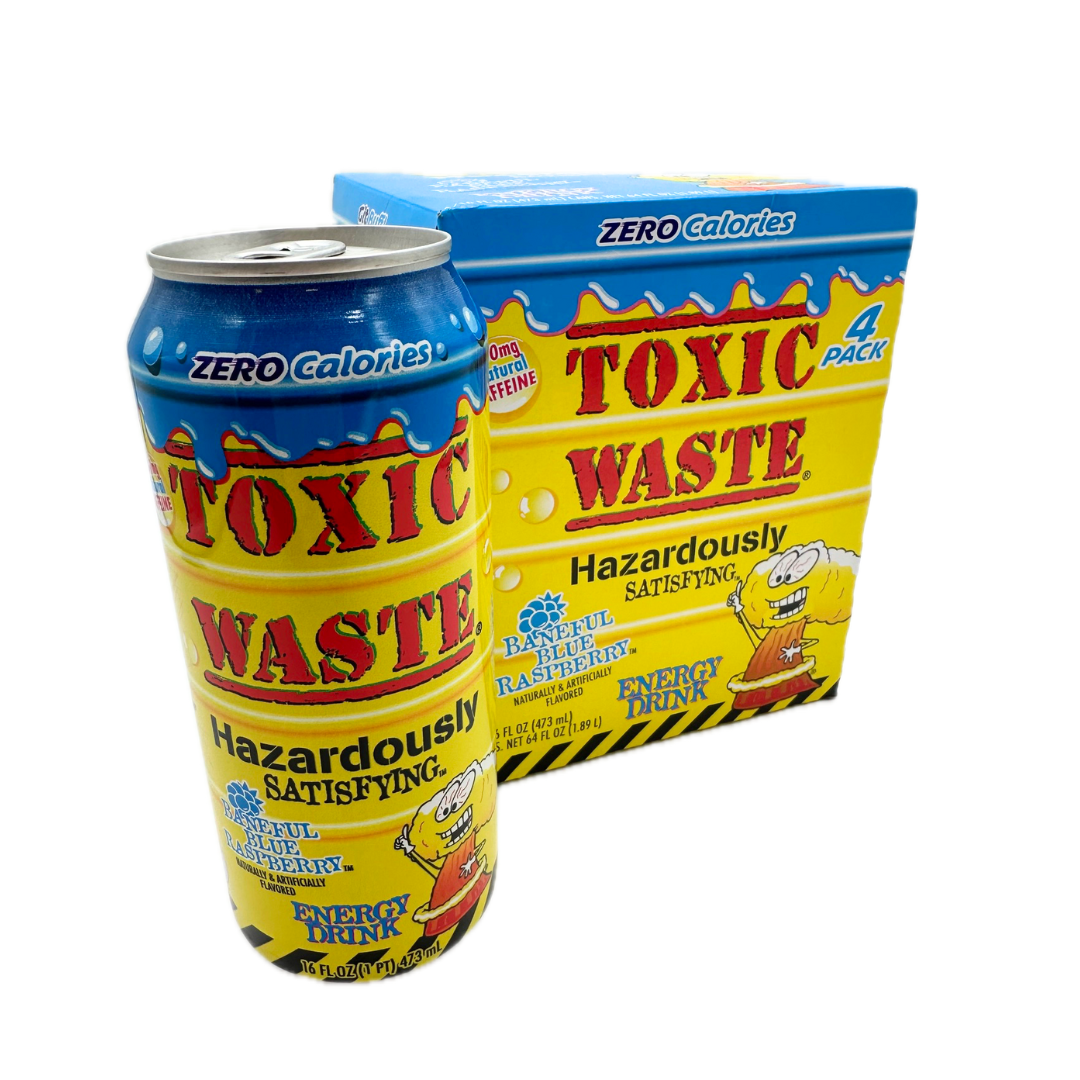 Toxic Waste Baneful Blue Raspberry Energy Drink - 16oz / 4ct – Blair ...