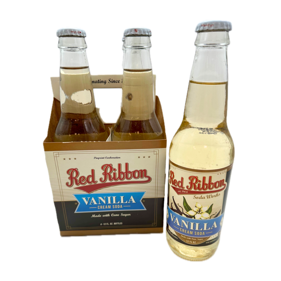 Red Ribbon Vanilla Cream Soda - 12oz / 4pk – Blair Candy Company