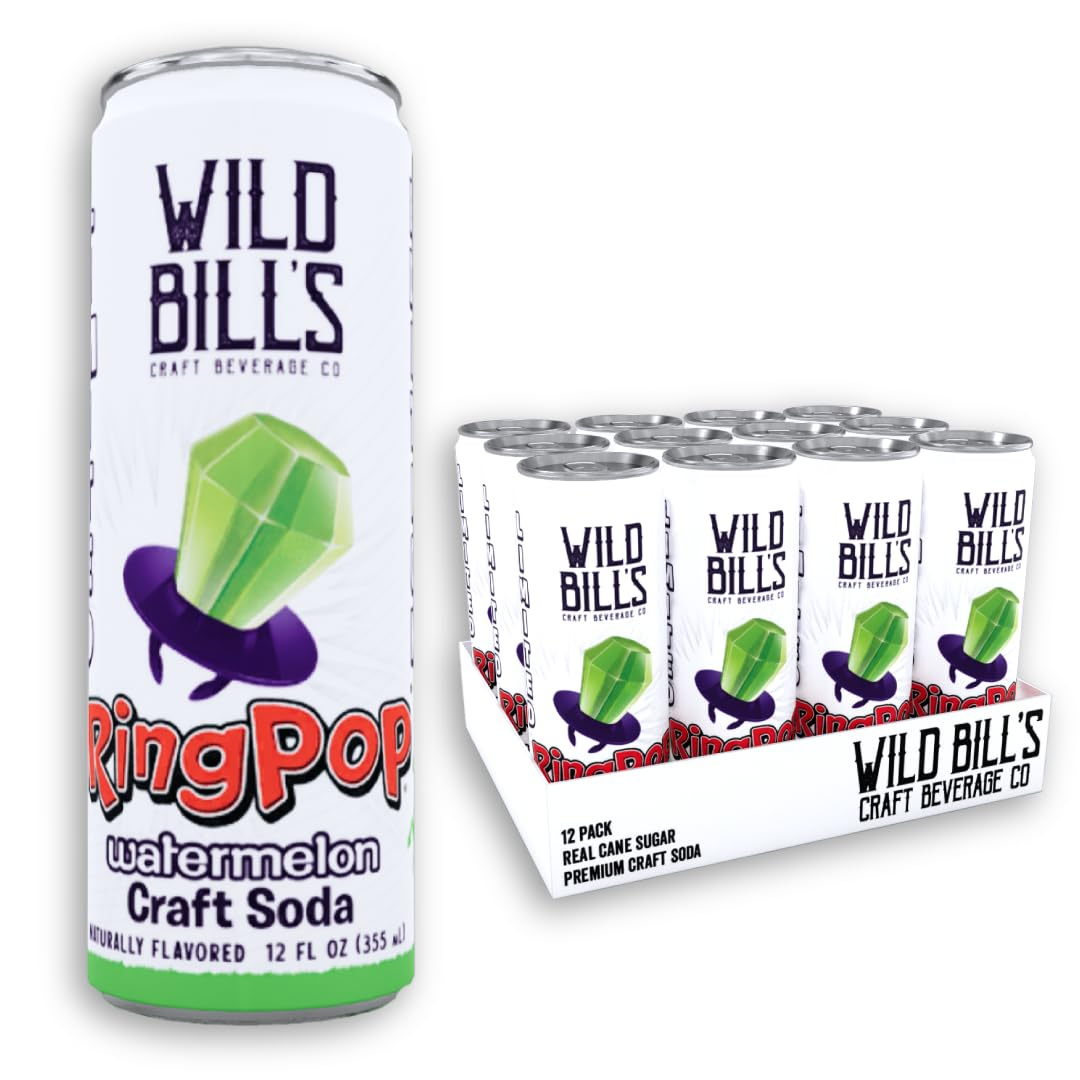 Wild Bill's Craft Beverage Co. Ring Pop Watermelon Soda - 12oz / 12ct