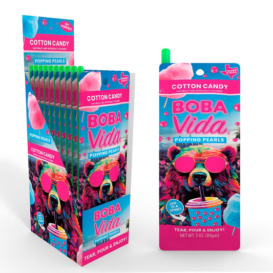BOBAVIDA Super Cotton Candy Popping Boba - 3oz / 10ct