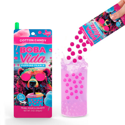 BOBAVIDA Super Cotton Candy Popping Boba - 3oz / 10ct