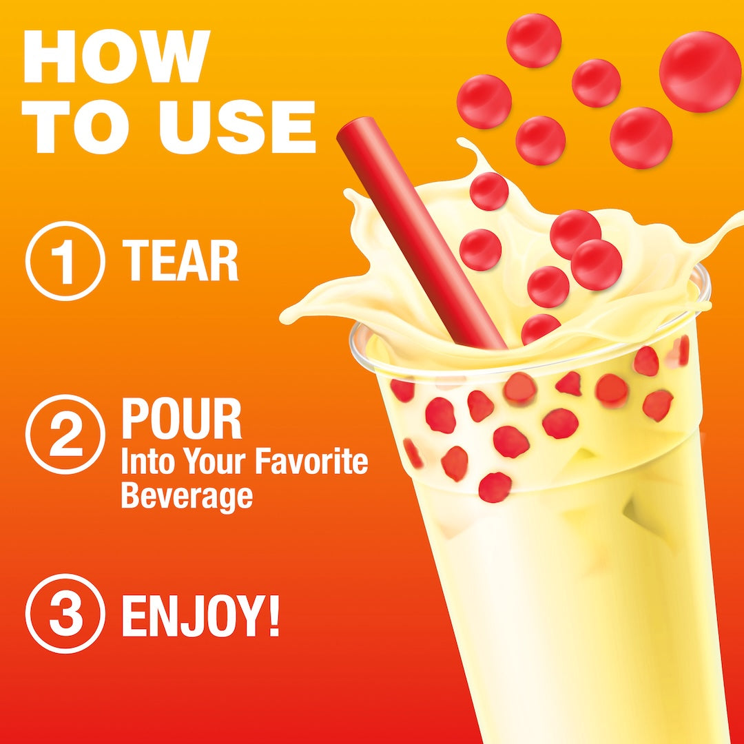 BOBAVIDA Fruit Punch Popping Boba - 3oz / 10ct