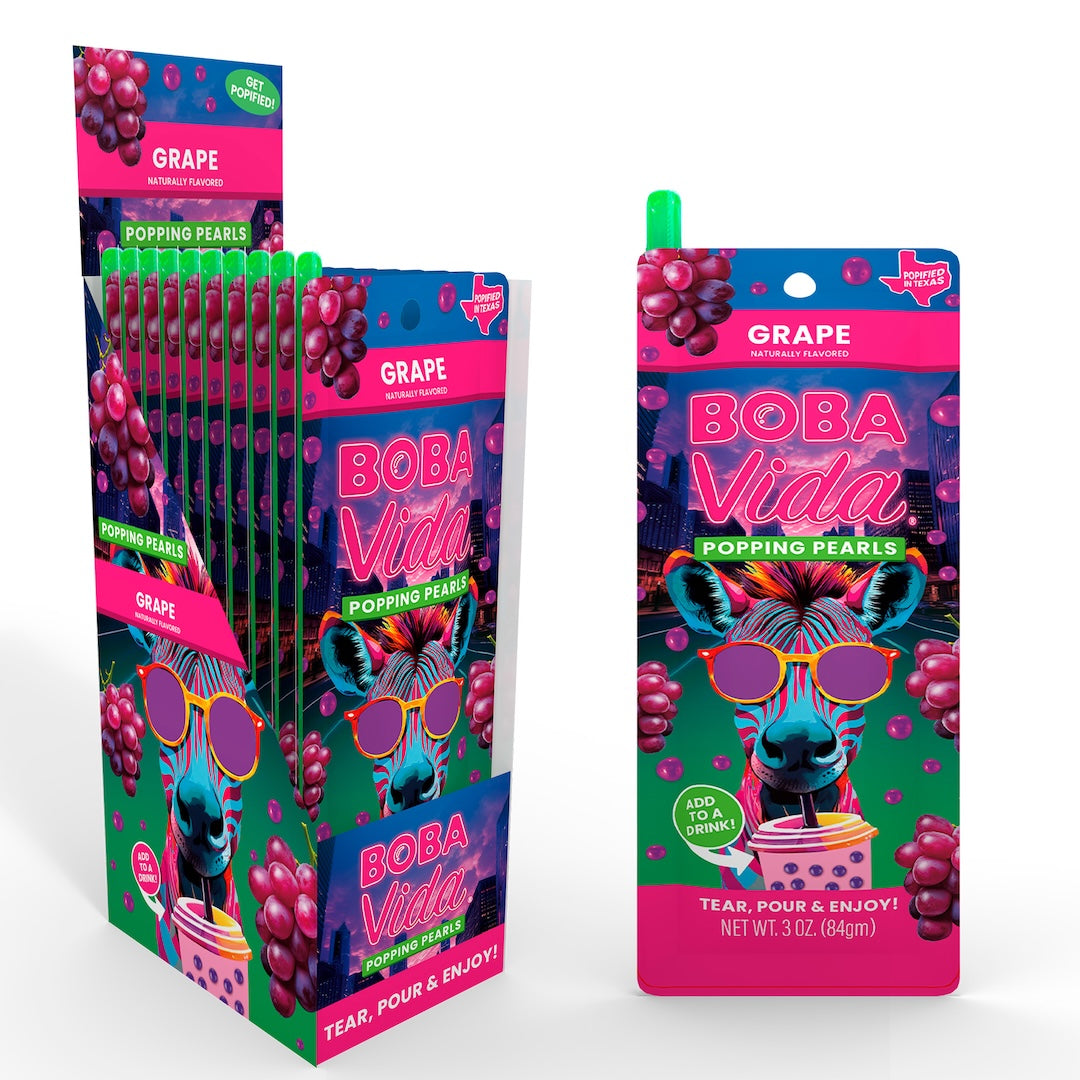 BOBAVIDA Super Grape Popping Boba - 3oz / 10ct