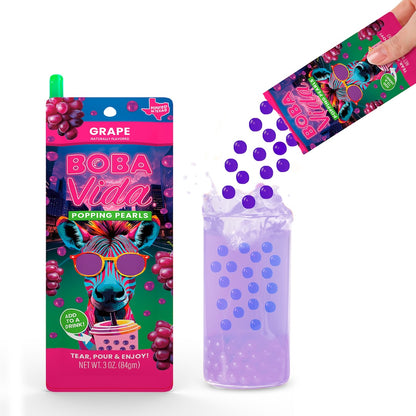 BOBAVIDA Super Grape Popping Boba - 3oz / 10ct