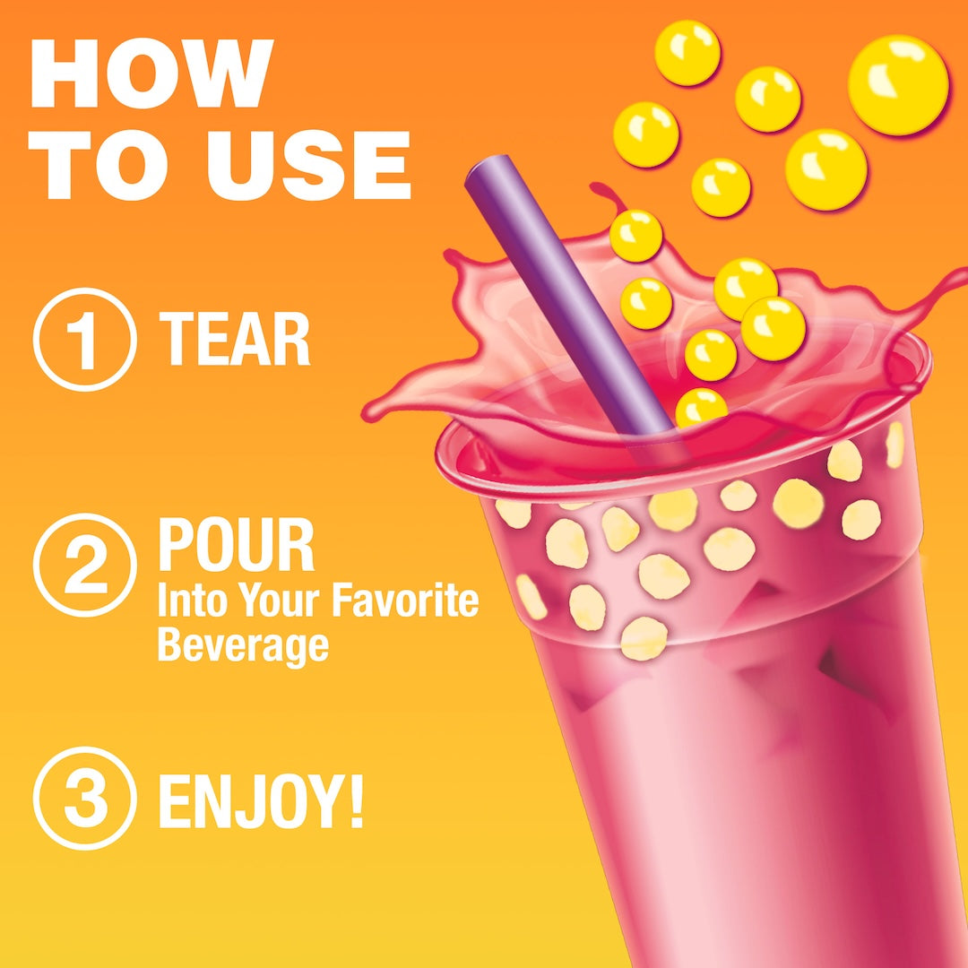 BOBAVIDA Mango Passion Popping Boba - 3oz / 10ct