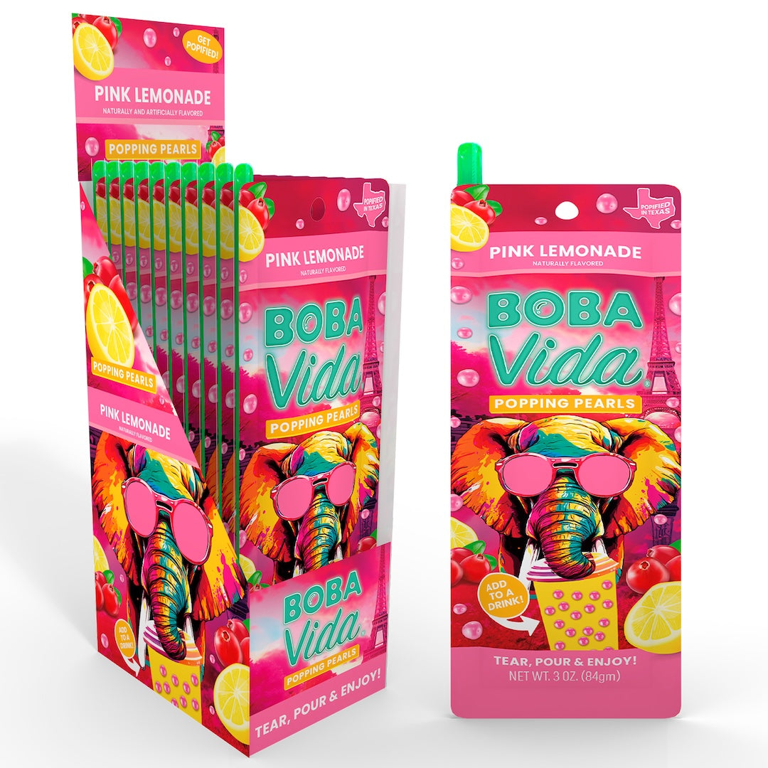 BOBAVIDA Pink Lemonade Popping Boba - 3oz / 10ct