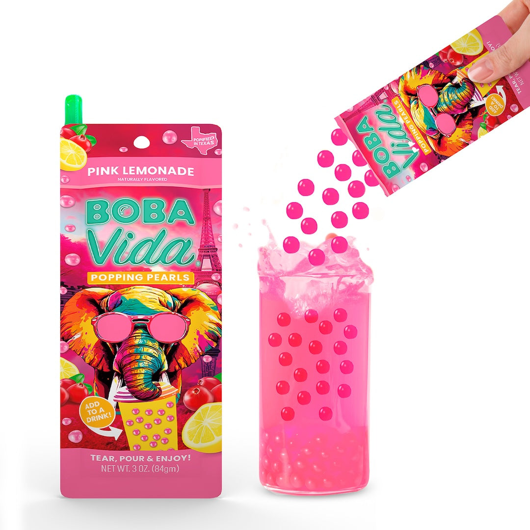 BOBAVIDA Pink Lemonade Popping Boba - 3oz / 10ct