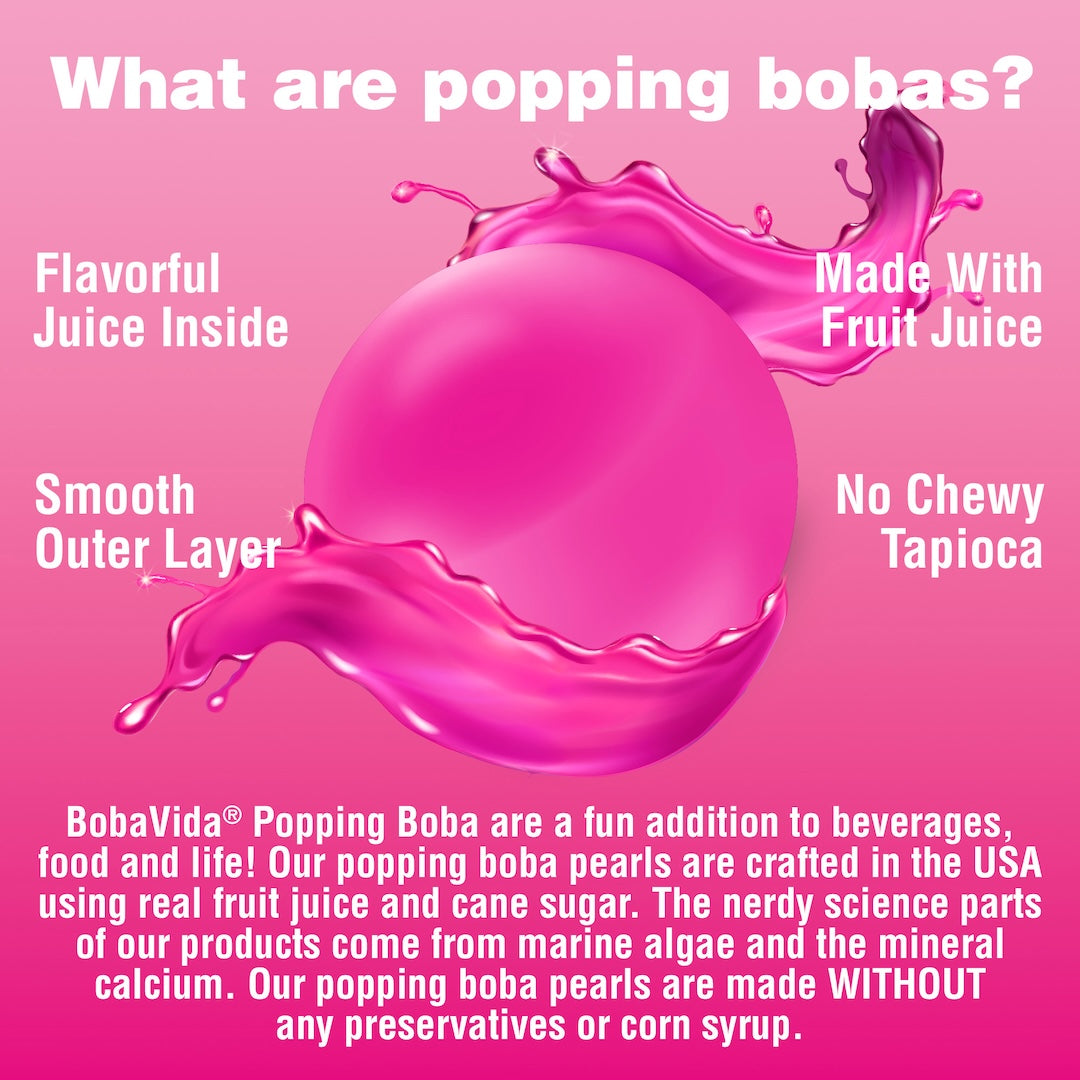 BOBAVIDA Pink Lemonade Popping Boba - 3oz / 10ct