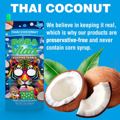 BOBAVIDA Thai Coconut Popping Pearls - 3oz / 12ct