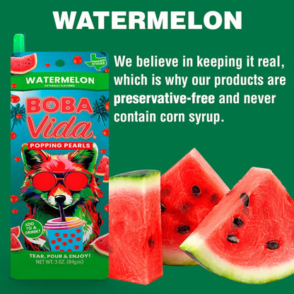 BOBAVIDA Waterlemon Popping Boba - 3oz / 10ct