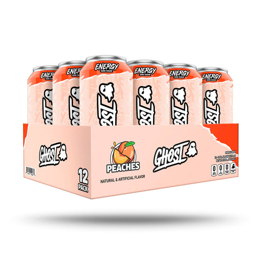 Ghost Energy Drink Peaches - 16oz / 12ct