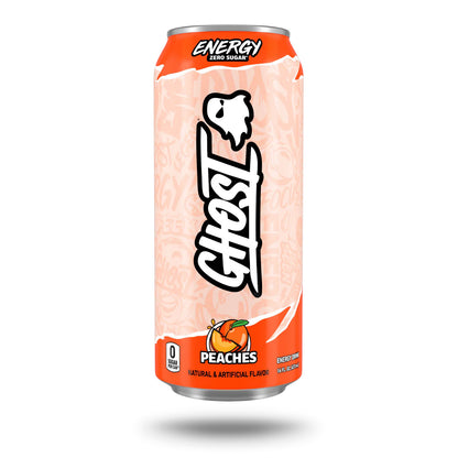 Ghost Energy Drink Peaches - 16oz / 12ct