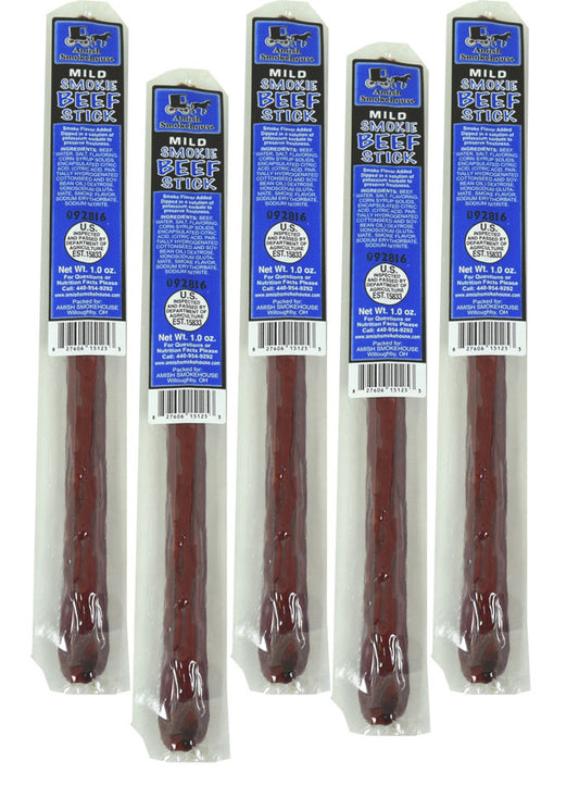Amish Smokehouse Smokies Mild Beef Sticks 21 Count