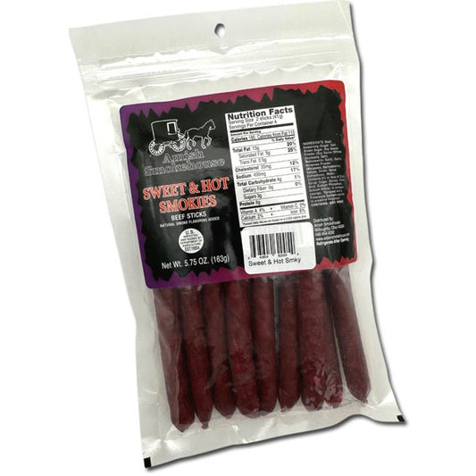 Amish Smokehouse Sweet Hot Smokies Beef Sticks