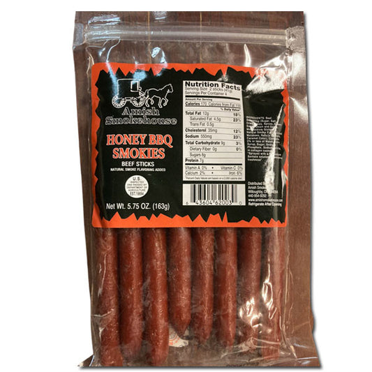 Amish Smokehouse Honey BBQ Beef sausages.