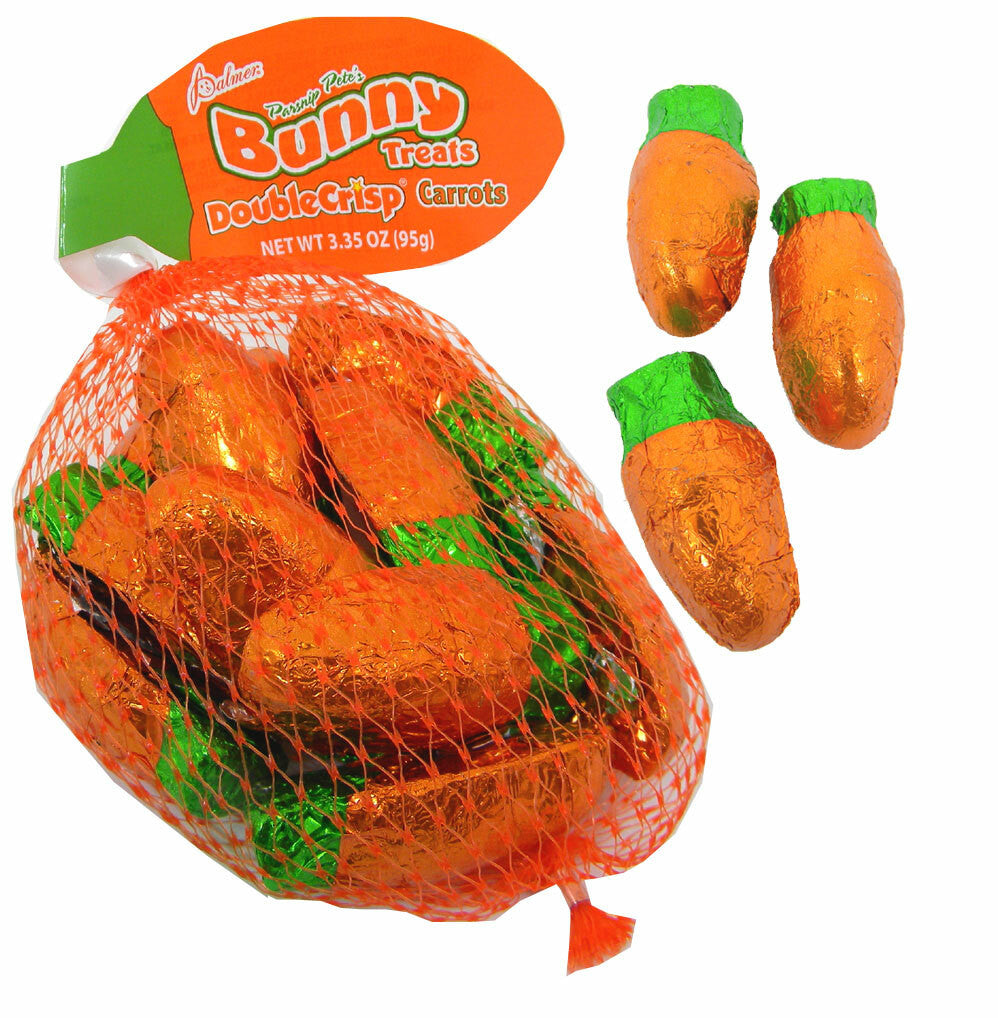 Mini Chocolate Carrots In Mesh Bag