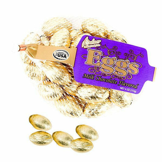 Chocolate Eggs Gold Foil Wrapped - 4oz