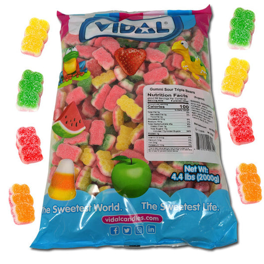 Gummi Sour Triple Bears Vidal