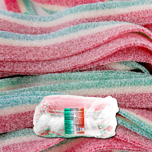 Sour Power Belts Watermelon flavor candy strips