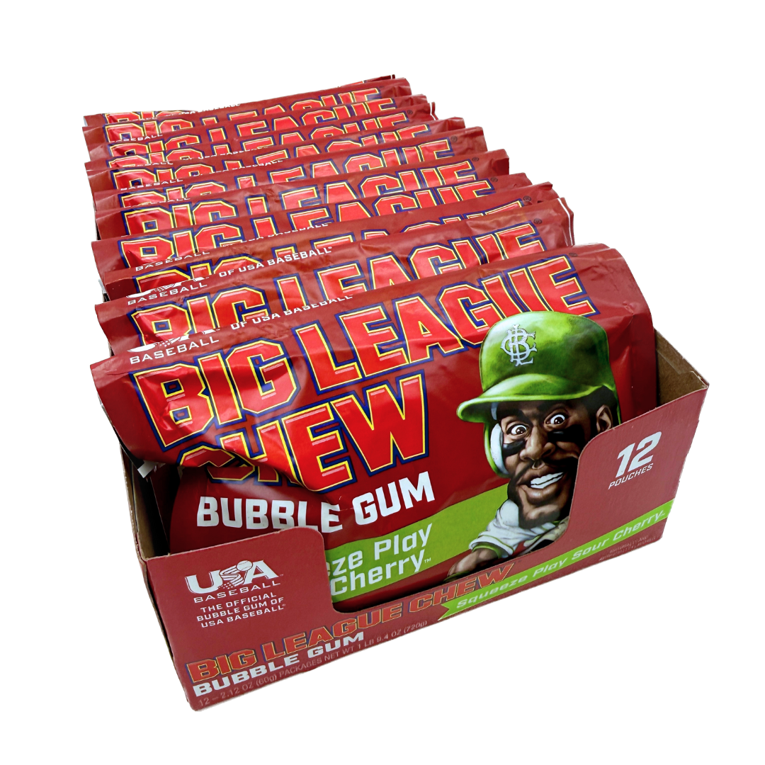 Big League Chew Squeeze Play Sour Cherry Bubble Gum - 2.12oz / 12ct
