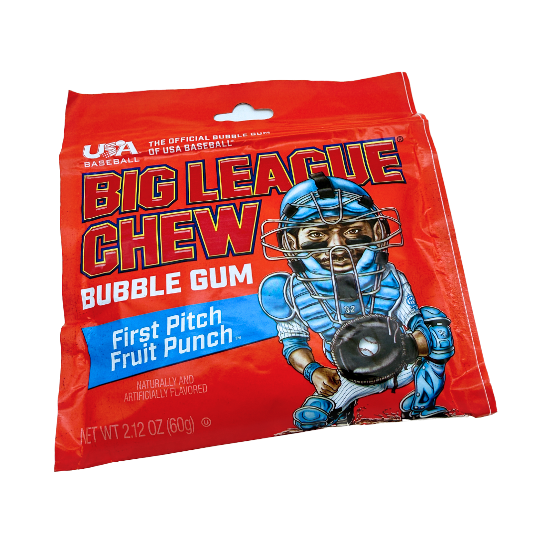 Big League Chew First Pitch Fruit Punch Bubble Gum - 2.12oz / 12ct