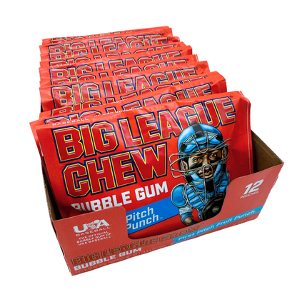 Big League Chew First Pitch Fruit Punch Bubble Gum - 2.12oz / 12ct