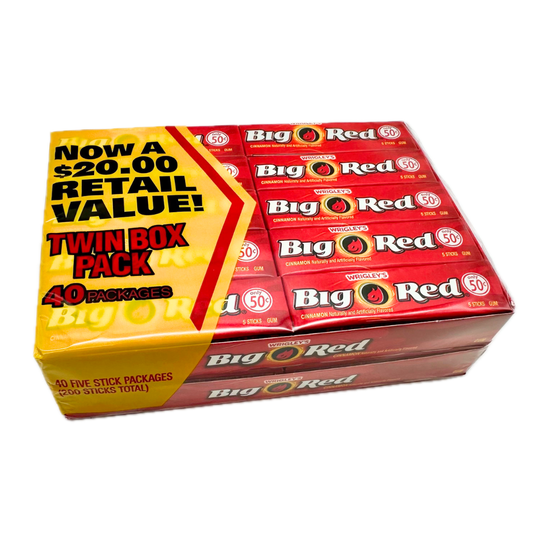 Wrigley's Big Red Chewing Gum - 5pc / 40ct