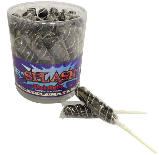 Black & White Color  Black Cherry Lollipops 30 Count