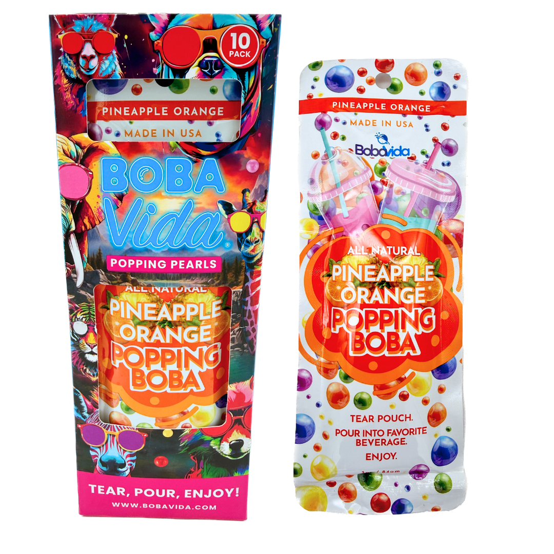 BOBAVIDA Pineapple Orange Popping Boba - 3oz / 10ct