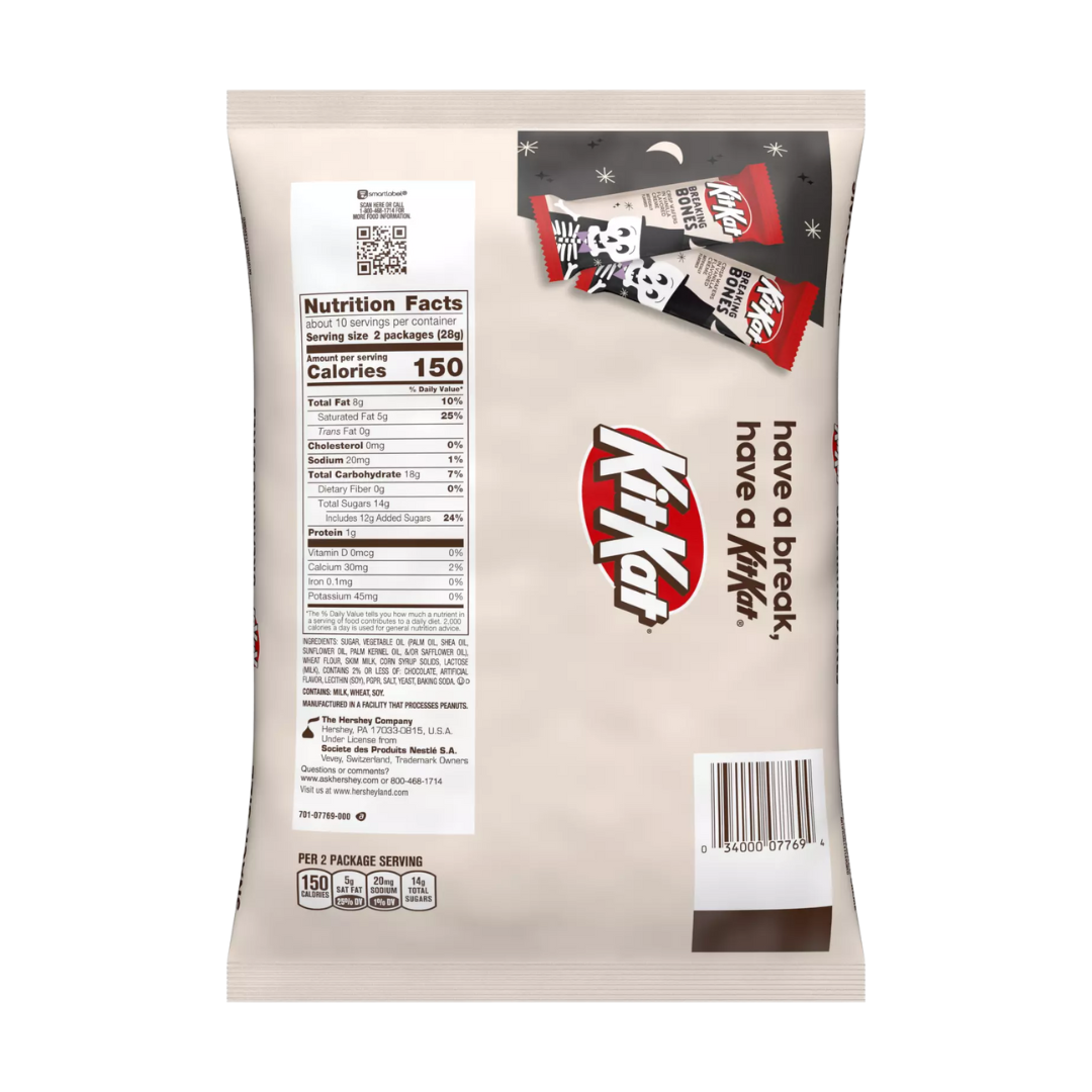 Kit Kat Breaking Bones White Creme Snack Size Candy Bars - 10.2oz