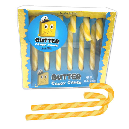 Butter Flavor Candy Canes 6 Count - Archie McPhee
