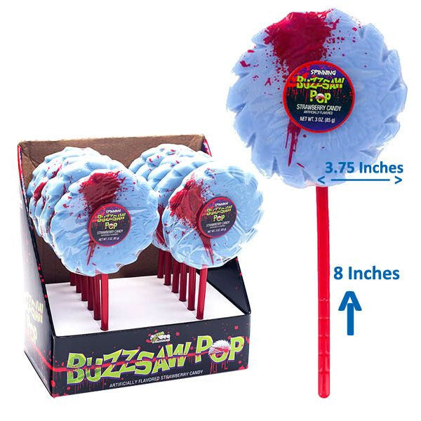 Buzzsaw Rotating Lollipop 12 Count