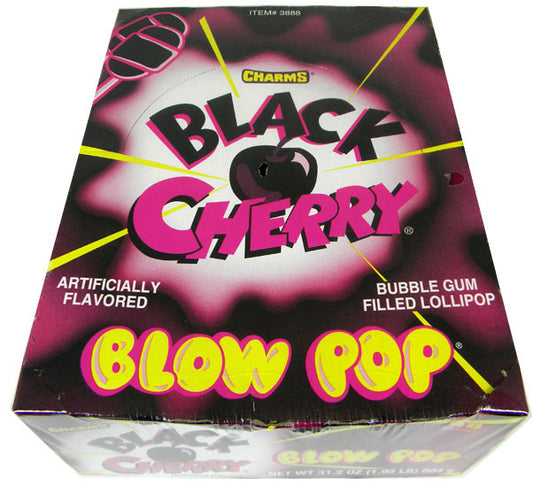 Charms Blow Pop Lollipops - Black Cherry 48 Count