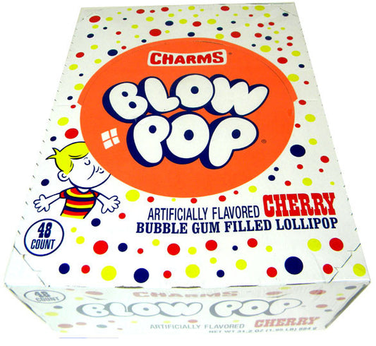 Charms Blow Pop Lollipops - Cherry 48 Count